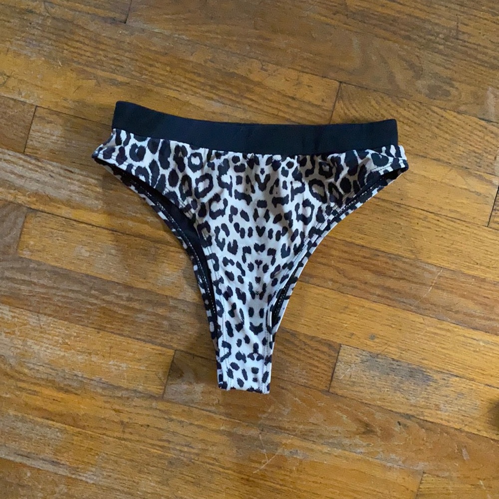 Cheetah print high waisted swim suit